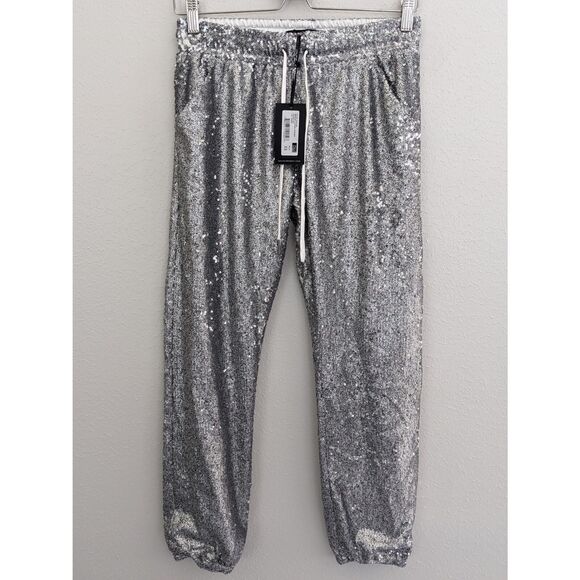 NWT David Lerner Sequin Lounge Jogger Size XS - Picture 1 of 5